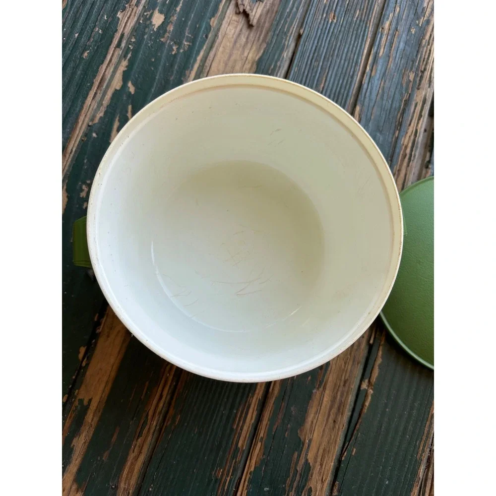 Vintage Sunfrost Thermo-O-Ware Ice Bucket Avocado Green Mid Century Modern MCM